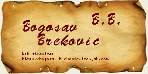 Bogosav Breković vizit kartica